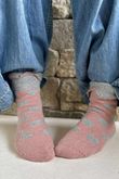 Laundry B Terry & Wool Luxury Socks Dotty Dusky Rose Grey